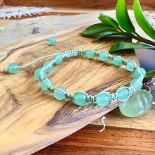 Load image into Gallery viewer, NEW! Green Aventurine Wealth, Abundance & Heart Health Woven Inner Strength Collection Nylon Braided Adjustable 6mm Bead Bracelet