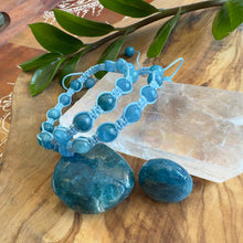 Load image into Gallery viewer, NEW! Blue Apatite Creative Communication, Self Expression & Digestive Support Woven Inner Strength Collection Nylon Braided Adjustable 6mm Bead Bracelet