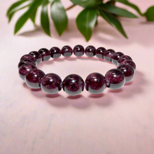 Load image into Gallery viewer, Back in Stock! Brazilian Garnet Brave Passionate Love 10mm Stretch Bracelet
