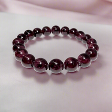Load image into Gallery viewer, Back in Stock! Brazilian Garnet Brave Passionate Love 10mm Stretch Bracelet