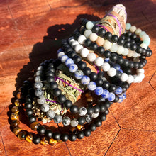 Load image into Gallery viewer, Labradorite Larvakite & Black Onyx Couples Bracelet 6mm Stretch Matching Set