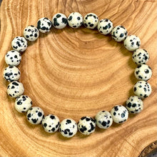 Load image into Gallery viewer, Dalmatian Jasper Nurturing & Playful 10mm Stretch Bracelet