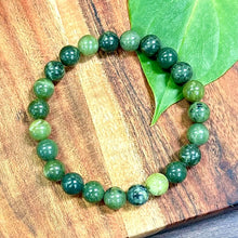 Load image into Gallery viewer, Nephrite Jade Radiate Happiness, Boost Metabolism & Immunity 8mm Stretch Bracelet