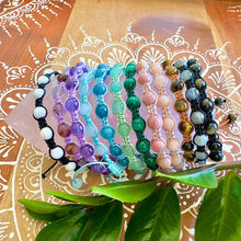 Load image into Gallery viewer, NEW! Malachite EMF Protection, Releasing Stagnant Energies & Recharging Vitality Woven Inner Strength Collection Nylon Braided Adjustable 6mm Bead Bracelet