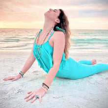 Load image into Gallery viewer, Australian Amazonite Clarity Peace 108 Hand Knotted Mala with Point Charm Pendant Necklace