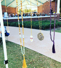Load image into Gallery viewer, Last 1! Amethyst Higher Consciousness & Self Awareness 108 Hand Knotted Mala with Tassel Necklace