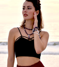 Load image into Gallery viewer, Just Restocked! 2 LEFT! Brazilian Amethyst Higher Consciousness & Self Awareness 108 Mala Stretch Necklace Bracelet