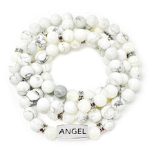 Load image into Gallery viewer, Just Restocked! Extremely Rare! 8mm Elizabeth April Channeled Angel Sacred Geometry Limited Edition Cosmic Species Stretch Mala Bracelet Necklace