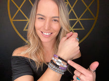 Load image into Gallery viewer, 8mm Elizabeth April AWAKEN Protection & Activation Limited Edition Stretch Mala Bracelet Necklace