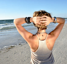 Load image into Gallery viewer, Black Onyx Spiritual Warrior Strength 108 Stretch Mala Necklace Bracelet