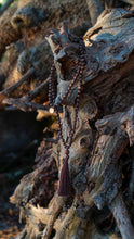 Load image into Gallery viewer, Rosewood Spirituality & Compassion 108 Hand Knotted Mala with Tassel Necklace