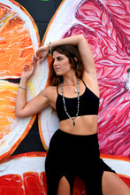 Load image into Gallery viewer, Tourmalinated Quartz Black Tourmaline in Clear Quartz Master Healing 108 Mala Necklace Bracelet