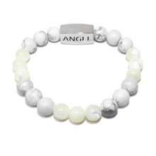 Load image into Gallery viewer, 8mm Elizabeth April Channeled Angel Sacred Geometry Limited Edition Cosmic Species Stretch Bracelet