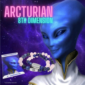 10mm Elizabeth April Channeled Arcturian Sacred Geometry Limited Edition Cosmic Species Stretch Bracelet