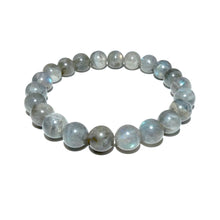 Load image into Gallery viewer, Labradorite Limited New Moon Power Protector Shaman Stone 10mm Stretch Bracelet
