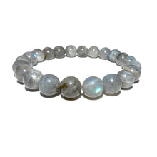 Load image into Gallery viewer, Labradorite Limited New Moon Power Protector Shaman Stone 10mm Stretch Bracelet