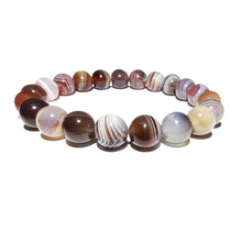 Load image into Gallery viewer, Black Lace Agate Botswana Agate Sooth & Agile 10mm Stretch Bracelet