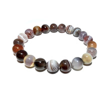 Load image into Gallery viewer, Black Lace Agate Botswana Agate Sooth & Agile 10mm Stretch Bracelet