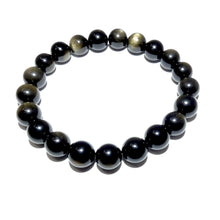 Load image into Gallery viewer, Limited Gold Sheen Obsidian Wizard Stone Energetic Shield 10mm Stretch Bracelet