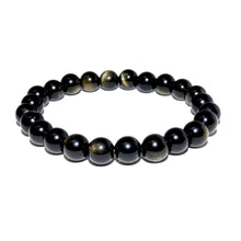 Load image into Gallery viewer, Back in Stock! Limited Gold Sheen Obsidian Wizard Stone Energetic Shield 8mm Stretch Bracelet