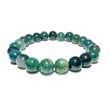 Load image into Gallery viewer, Moss Agate Mother Gaia Growth & Abundance 8mm Stretch Bracelet