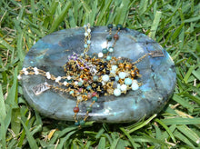 Load image into Gallery viewer, Minimalist Amazonite 4mm Beaded Rosary Chain Wire Wrapped Choker 12" + 2" Gold Necklace