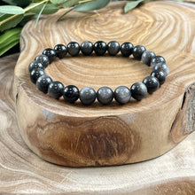 Load image into Gallery viewer, Super Rare! Back in Stock! Only 3! Silver Sheen Obsidian Shamanic Journey 8mm Stretch Bracelet