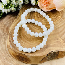 Load image into Gallery viewer, Mother of Pearl Peacefulness & Purity 8mm Stretch Bracelet
