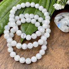 Load image into Gallery viewer, Rainbow Moonstone Miracles & Universal Energy Premium Collection 8mm Stretch Bracelet