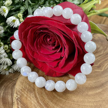 Load image into Gallery viewer, Rainbow Moonstone Miracles & Universal Energy Premium Collection 8mm Stretch Bracelet