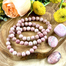 Load image into Gallery viewer, Rhodonite Unconditional Love 8mm Stretch Bracelet