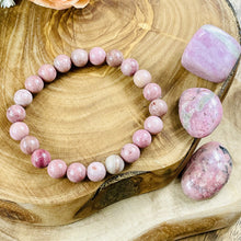 Load image into Gallery viewer, Rhodonite Unconditional Love 8mm Stretch Bracelet