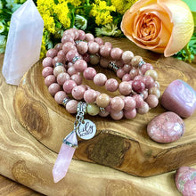 Load image into Gallery viewer, Just Restock! Only 2 Rhodonite Unconditional Love & Compassion 108 Mala Necklace Bracelet