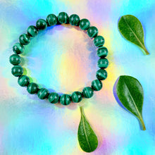Load image into Gallery viewer, Malachite Heart Activation & Universal Flow Premium Collection 8mm Stretch Bracelet