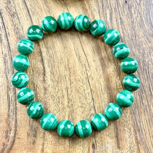 Load image into Gallery viewer, Last 1! Malachite Heart Activation & Universal Flow Premium Collection 10mm Stretch Bracelet