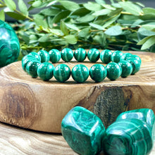 Load image into Gallery viewer, Last 1! Malachite Heart Activation & Universal Flow Premium Collection 10mm Stretch Bracelet