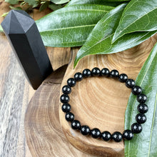 Load image into Gallery viewer, Elite Shungite Stone of Life EMF Radiation Protection &amp; Purification Premium Collection 8mm Stretch Bracelet