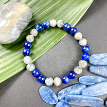 Load image into Gallery viewer, Kyanite Labradorite Duo Energy Shield & Light Worker Protection Premium Collection 8mm Stretch Bracelet