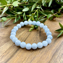 Load image into Gallery viewer, Aquamarine Conscious Awareness Relaxation 8mm Stretch Bracelet