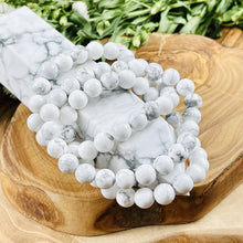 Load image into Gallery viewer, Howlite Happiness Anti-Anxiety 8mm Stretch Bracelet