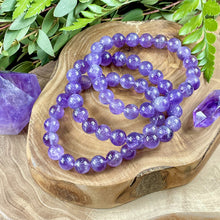 Load image into Gallery viewer, Amethyst Higher Consciousness & Self Awareness 10mm Stretch Bracelet