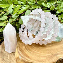Load image into Gallery viewer, Rose Quartz Heart Chakra Self-Love & Empathy 8mm Stretch Bracelet