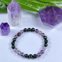 Load image into Gallery viewer, Super Seven Hypersthene Duo Cosmic 5D Shift & Cloak Protection Premium Collection 8mm Stretch Bracelet