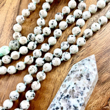 Load image into Gallery viewer, Kiwi Jasper Tranquility 108 Mala with Tassel Necklace