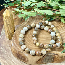 Load image into Gallery viewer, Petrified Wood Ancient Wisdom & Earthly Love Premium Collection 10mm Stretch Bracelet