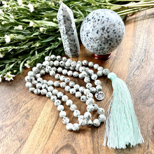 Load image into Gallery viewer, Kiwi Jasper Tranquility 108 Mala with Tassel Necklace