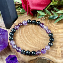 Load image into Gallery viewer, Super Seven Hypersthene Duo Cosmic 5D Shift & Cloak Protection Premium Collection 8mm Stretch Bracelet