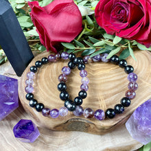 Load image into Gallery viewer, Super Seven Hypersthene Duo Cosmic 5D Shift & Cloak Protection Premium Collection 8mm Stretch Bracelet