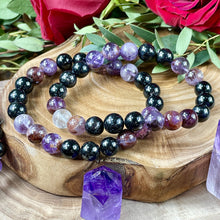 Load image into Gallery viewer, Super Seven Hypersthene Duo Cosmic 5D Shift & Cloak Protection Premium Collection 8mm Stretch Bracelet