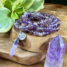 Load image into Gallery viewer, Limited Grade AAA Super Seven Psychic Powerhouse &amp; Ascension 108 Stretch Mala Necklace Bracelet
